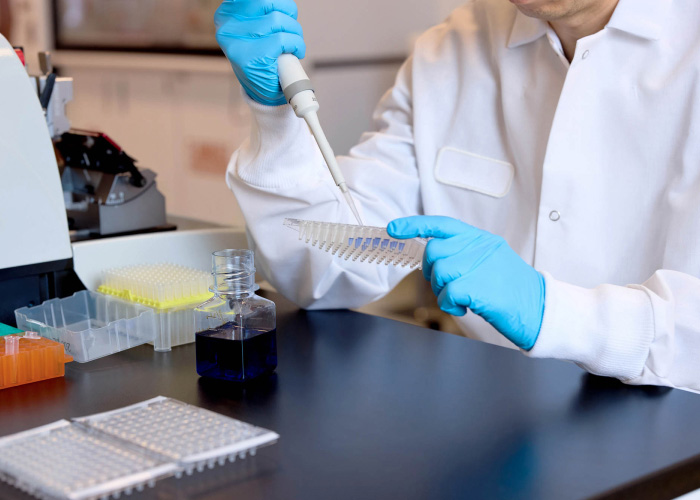 Scientist Conducting Experiments in a Laboratory